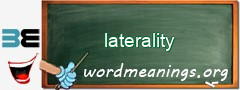 WordMeaning blackboard for laterality